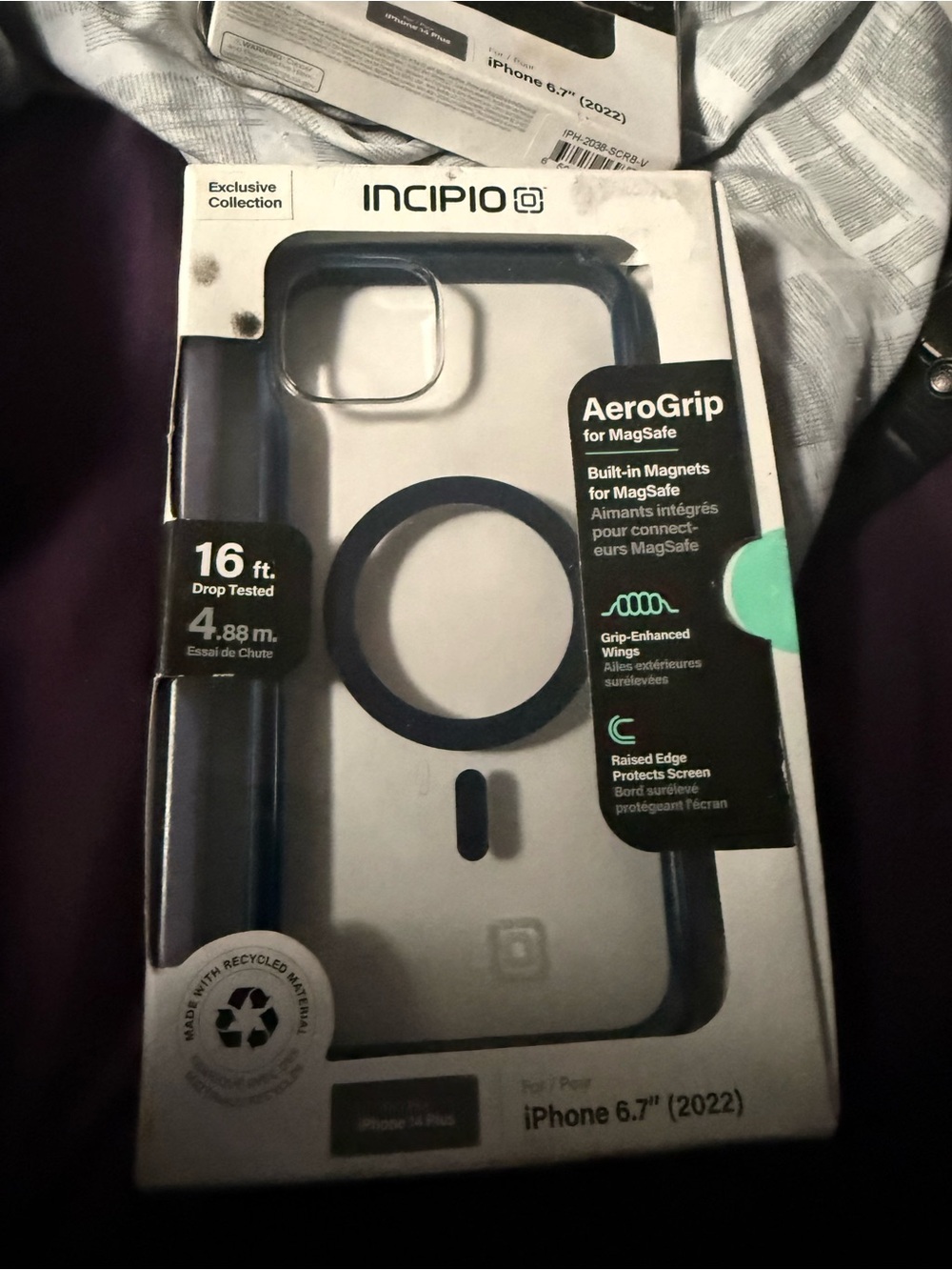 Incipio AeroGrip MagSafe Case for iPhone 6.7" (2022) - Clear with Teal Accent
